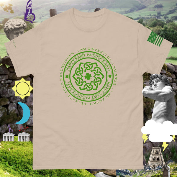 sovereignarm.com Sand / S Irish Luck Celtic Weave I am Lucky Men's classic tee