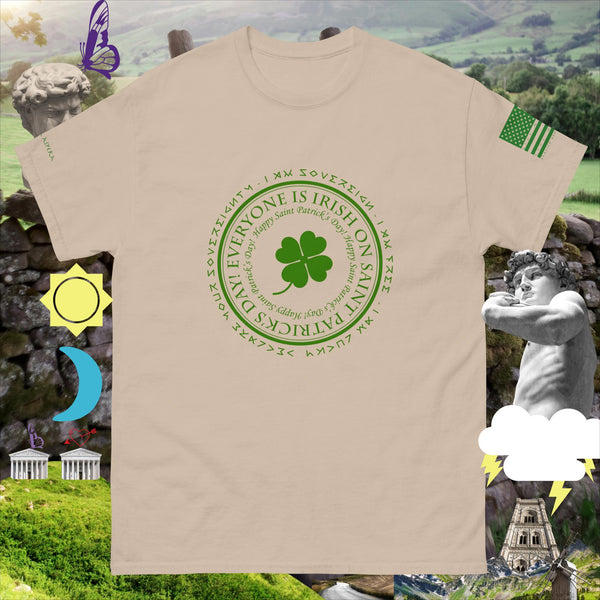 sovereignarm.com Sand / S Irish luck Everyone is Irish Men's classic tee