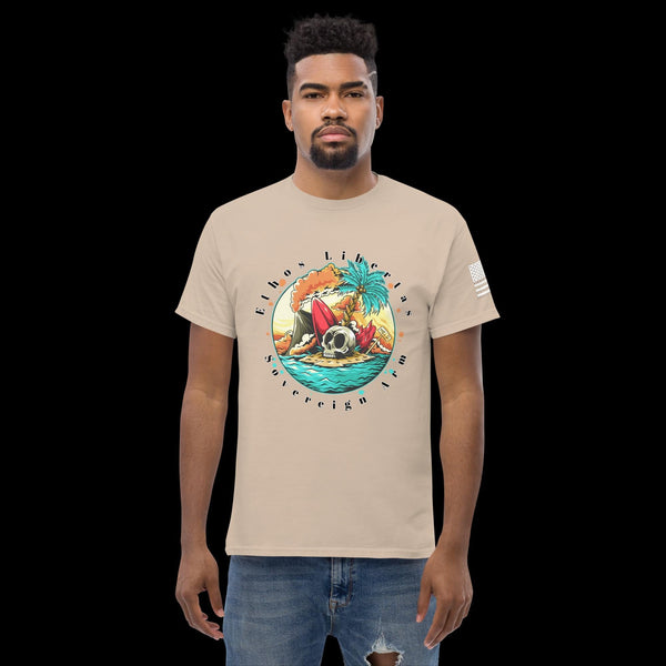 sovereignarm.com Sand / S Surf Art V1.0 Ethos Libertas Men's classic tee