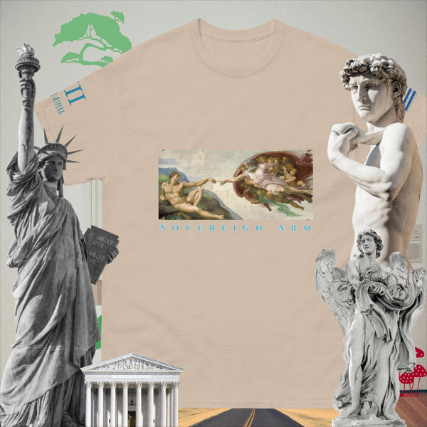 sovereignarm.com Sand / S The Creation of Adam Solar Light  Men's classic tee