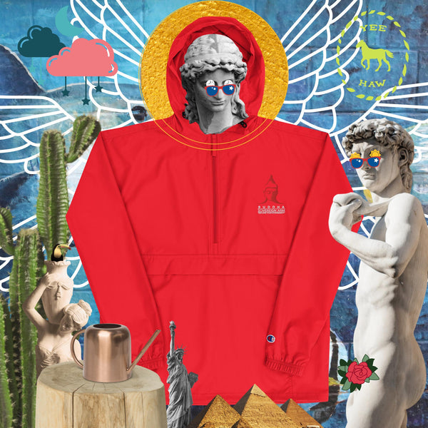 sovereignarm.com Scarlet / S Hero Buddha Embroidered Champion Packable Jacket