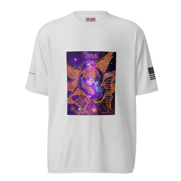 sovereignarm.com Silver / S ERos and Psyche Cosmic Embrace Unisex performance crew neck t-shirt