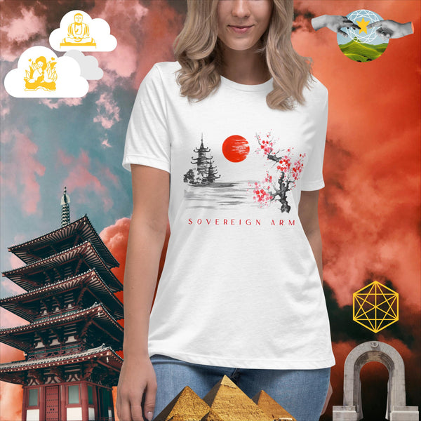 sovereignarm.com Solar Cherry Blossoms v1.0 Women's Relaxed T-Shirt