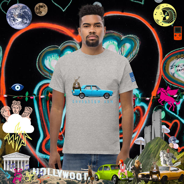 sovereignarm.com Sport Grey / S Pop Art Blue Car Men's classic tee