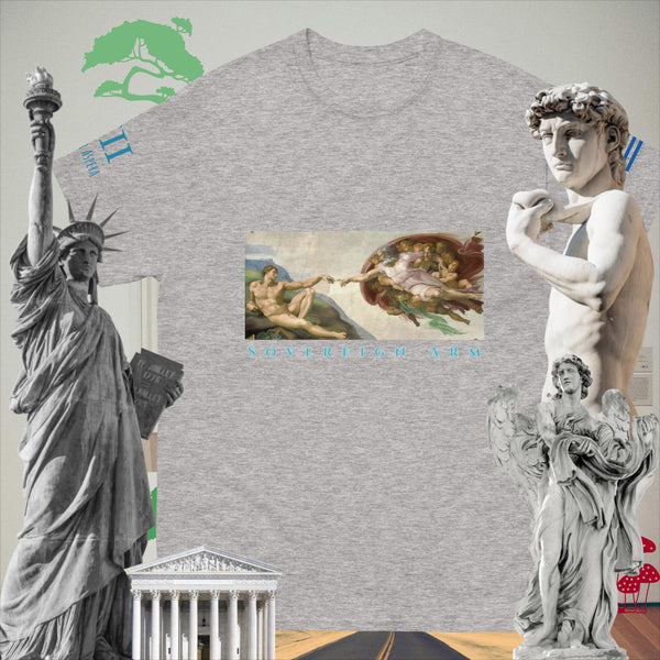 sovereignarm.com Sport Grey / S The Creation of Adam Solar Light  Men's classic tee