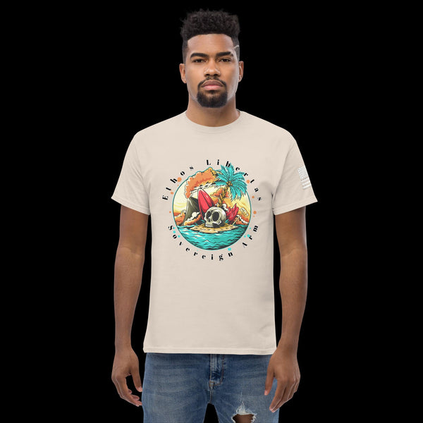 sovereignarm.com Surf Art V1.0 Ethos Libertas Men's classic tee