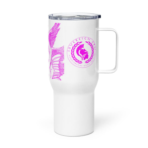 sovereignarm.com The Lovers, Eros and Psyche Hott Pink Travel mug with a handle