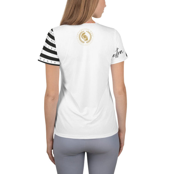 sovereignarm.com The Lovers Eros and Psyche rose gold All-Over Print Women's Athletic T-shirt