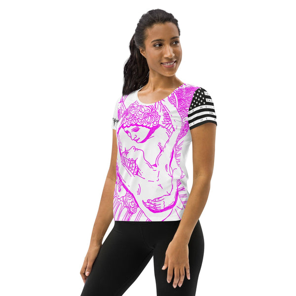 sovereignarm.com The Lovers Eros Psyche All-Over Print Women's Athletic T-shirt