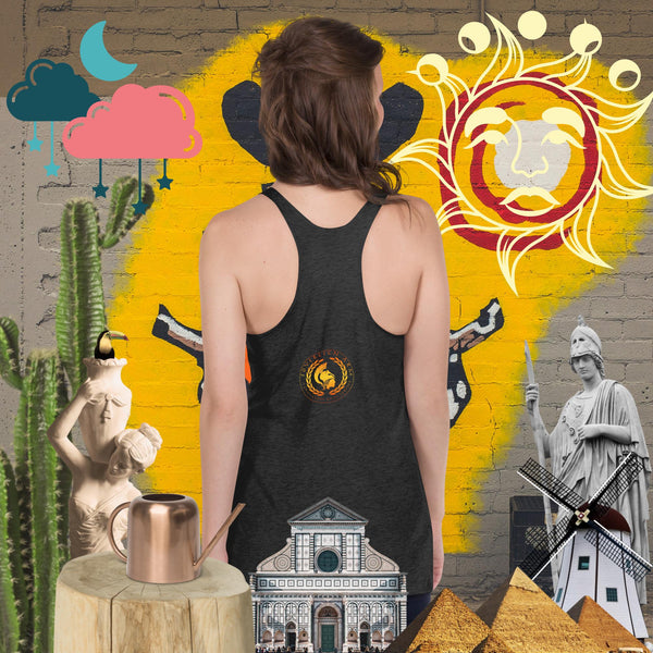 sovereignarm.com Triple moon Goddess, Women's Racerback Tank