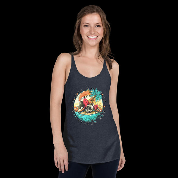 sovereignarm.com Vintage Navy / XS Surf Art V1.0 Women's Racerback Tank