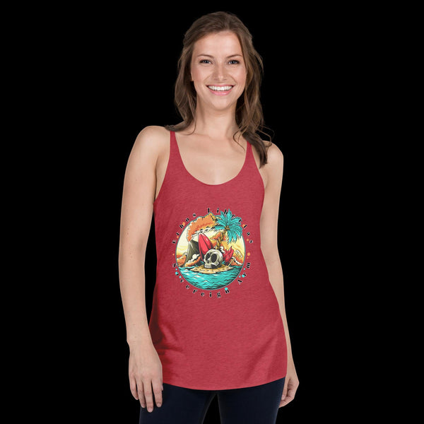 sovereignarm.com Vintage Red / XS Surf Art V1.0 Women's Racerback Tank