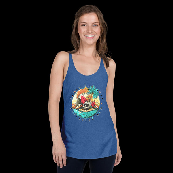 sovereignarm.com Vintage Royal / XS Surf Art V1.0 Women's Racerback Tank