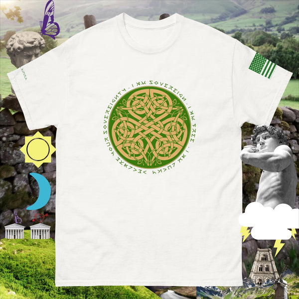 sovereignarm.com White / S Irish luck Celtic Knot Men's classic tee