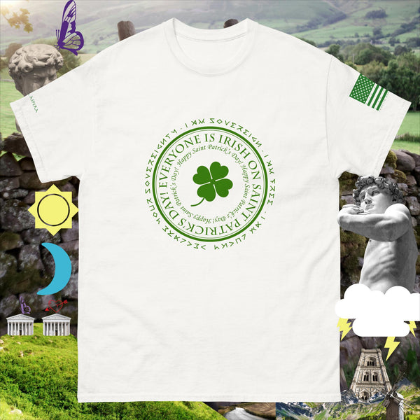 sovereignarm.com White / S Irish luck Everyone is Irish Men's classic tee