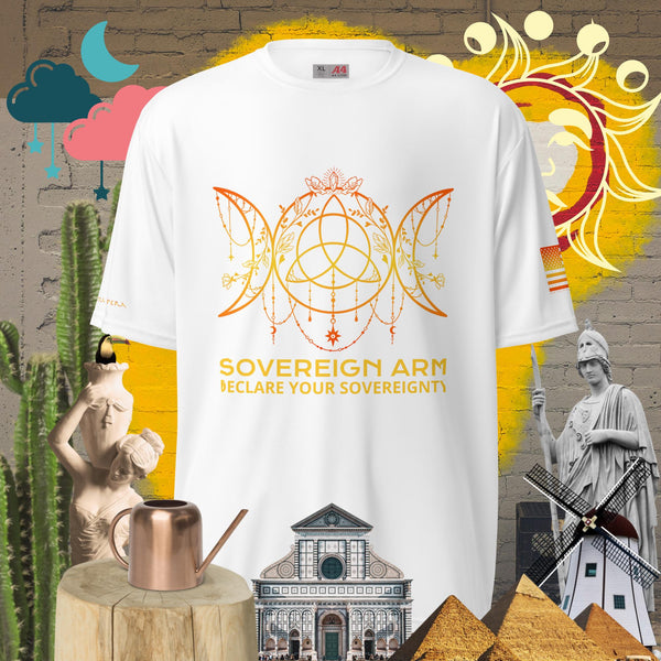 sovereignarm.com White / S Moon Triple Goddess, Declare your Sovereignty, Unisex performance crew neck t-shirt