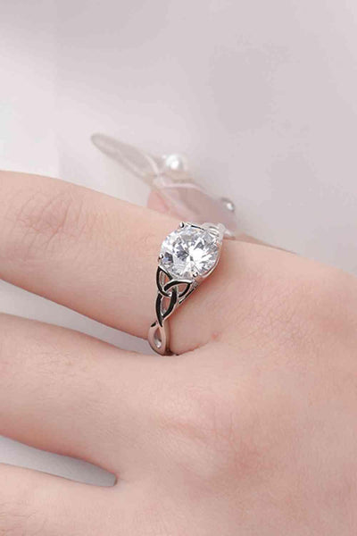 Trendsi 2 Carat Moissanite 925 Sterling Silver Ring