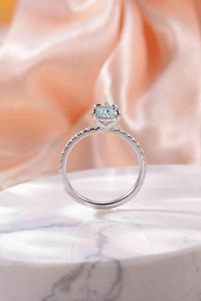 Trendsi Eros and Psyche Valentines 1.5 Carat Teardrop Shape Moissanite 925 Sterling Silver Ring