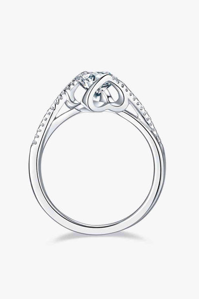 Trendsi Eros and Psyche Valentines 1 Carat Moissanite 925 Sterling Silver Twisted Ring