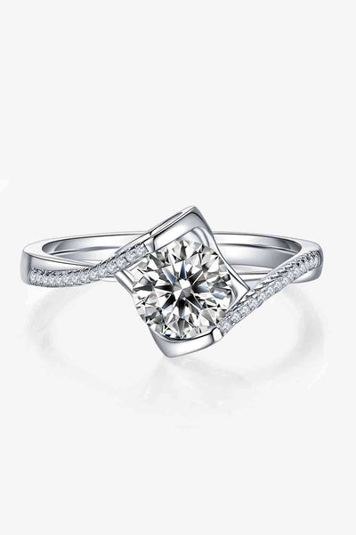 Trendsi Eros and Psyche Valentines 1 Carat Moissanite 925 Sterling Silver Twisted Ring