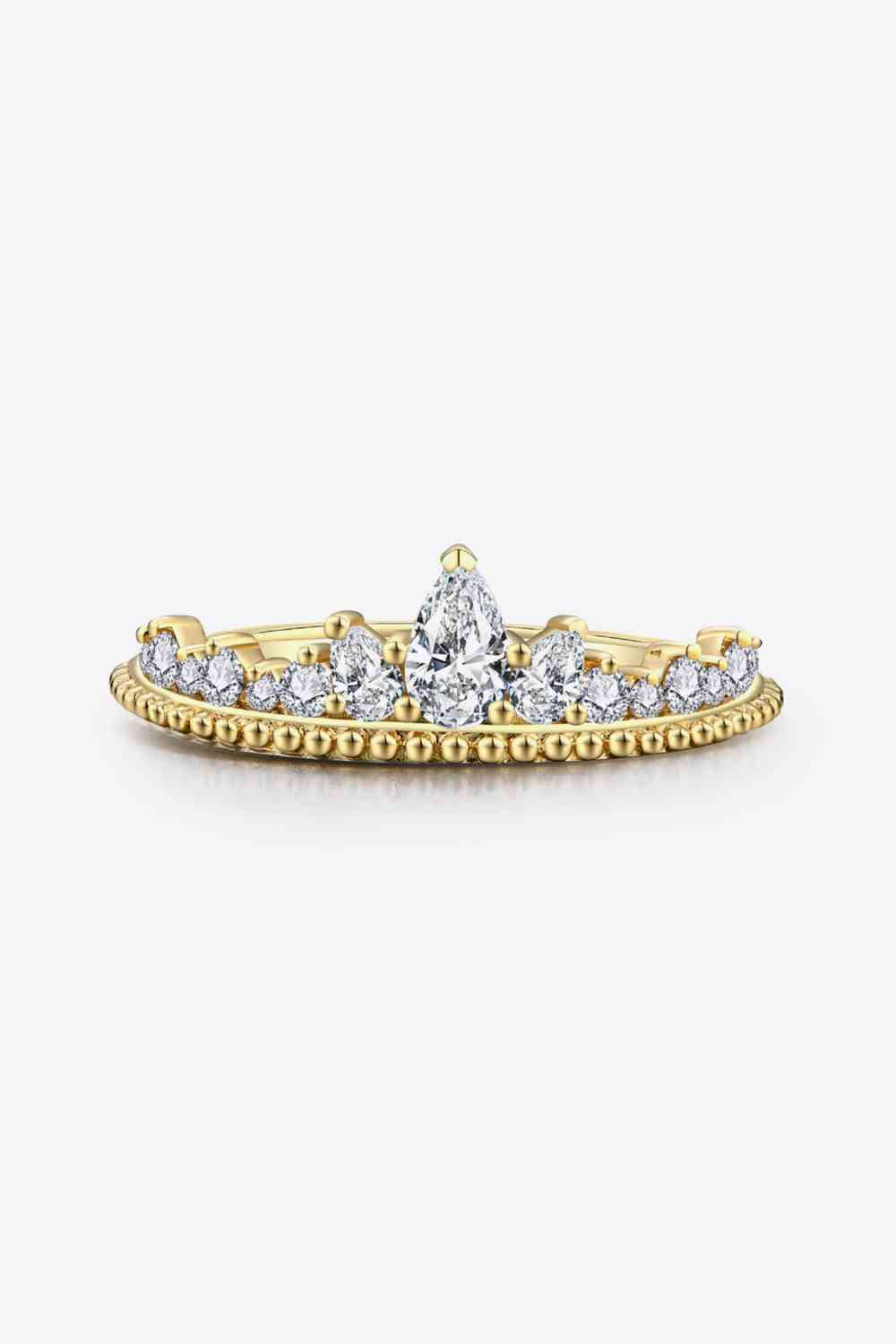 Trendsi Eros and Psyche Valentines Gold / 4 Crown Shape Moissanite Ring