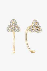 Trendsi Eros and Psyche Valentines Gold / One Size Moissanite 925 Sterling Silver Earrings