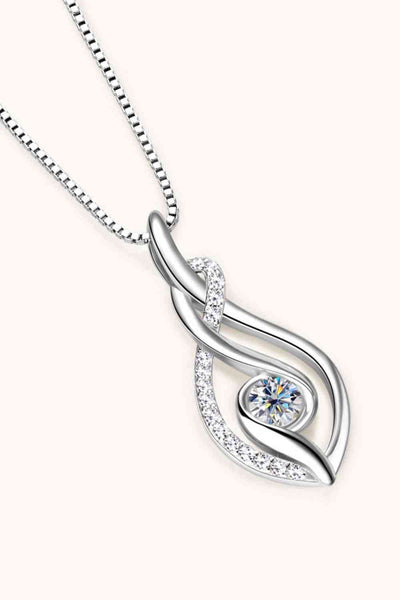 Trendsi Eros and Psyche Valentines Moissanite 925 Sterling Silver Necklace