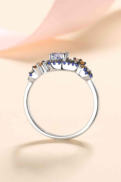 Trendsi Eros and Psyche Valentines Moissanite Contrast 925 Sterling Silver Ring