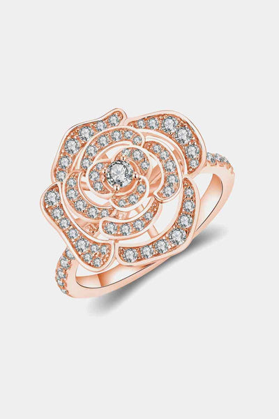 Trendsi Eros and Psyche Valentines Moissanite Flower Shape Ring