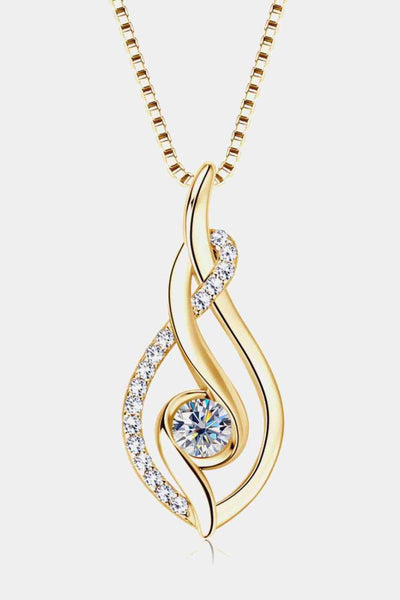 Trendsi Gold / One Size Moissanite 925 Sterling Silver Necklace