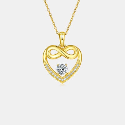 Trendsi Moissanite 925 Sterling Silver Heart Necklace