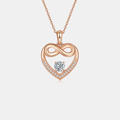 Trendsi Moissanite 925 Sterling Silver Heart Necklace