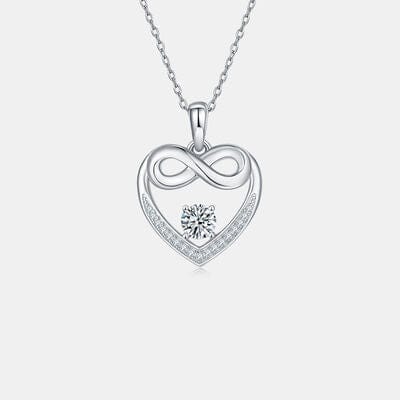 Trendsi Moissanite 925 Sterling Silver Heart Necklace