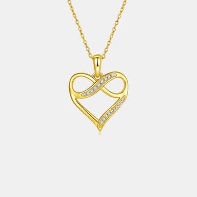 Trendsi Moissanite 925 Sterling Silver Heart Necklace