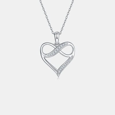 Trendsi Moissanite 925 Sterling Silver Heart Necklace