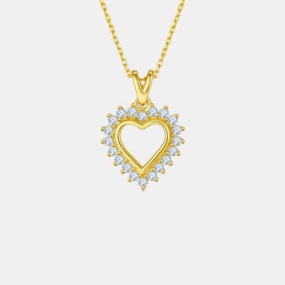 Trendsi Moissanite 925 Sterling Silver Heart Pendant Necklace