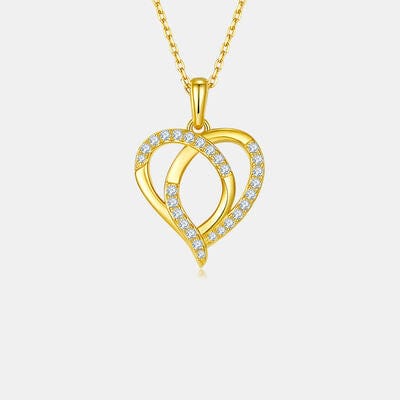 Trendsi Moissanite 925 Sterling Silver Heart Shape Necklace