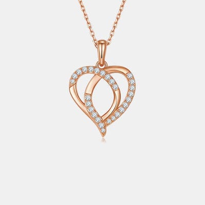 Trendsi Moissanite 925 Sterling Silver Heart Shape Necklace