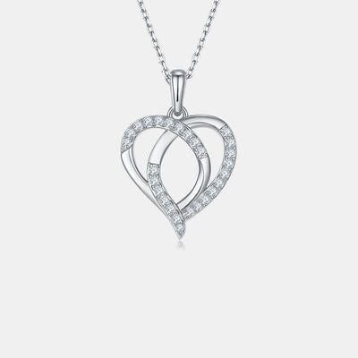 Trendsi Moissanite 925 Sterling Silver Heart Shape Necklace