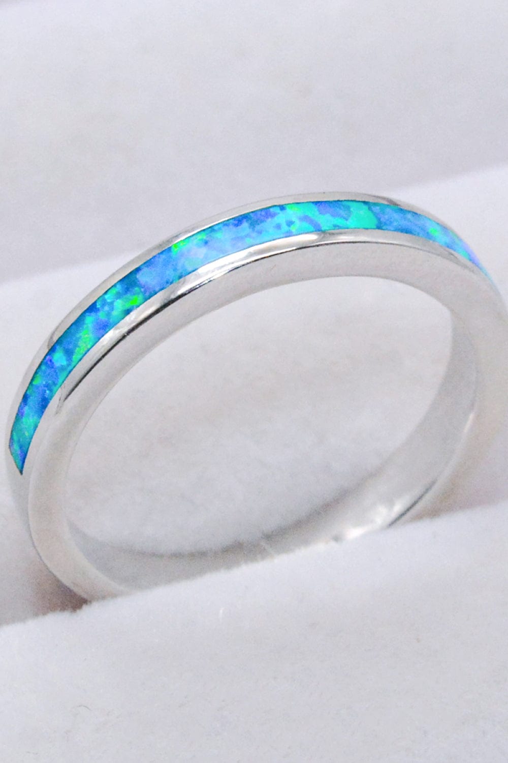 Trendsi Sky Blue / 6 925 Sterling Silver Opal Ring in Sky Blue