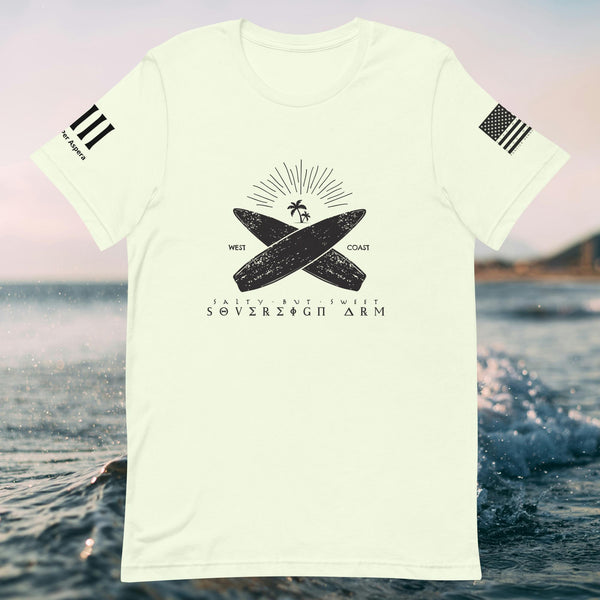 Suf Board cross Unisex t-shirt