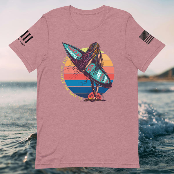 Stay Sovereign and Surf On Unisex t-shirt