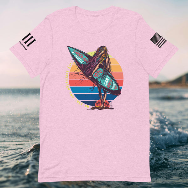 Stay Sovereign and Surf On Unisex t-shirt