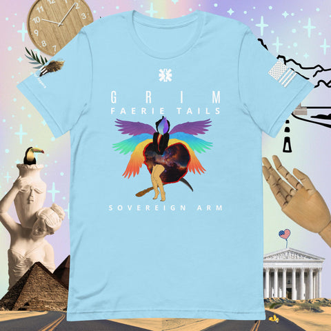 Grim Rainbow Wings Chakras Unisex t-shirt