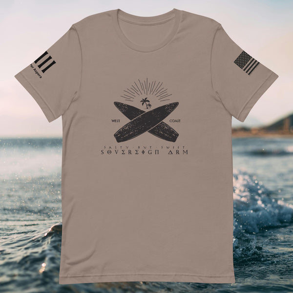 Suf Board cross Unisex t-shirt