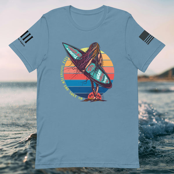 Stay Sovereign and Surf On Unisex t-shirt