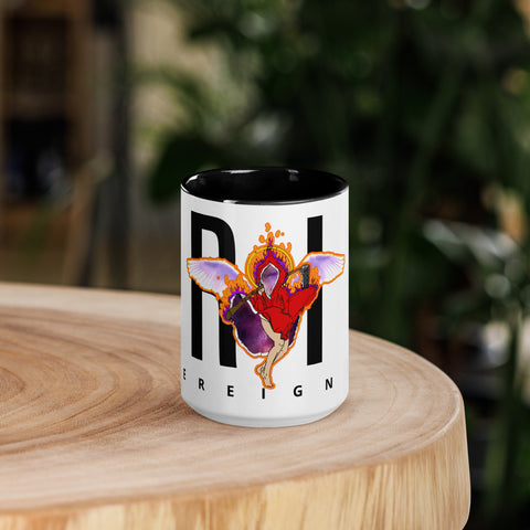 Grim Sassy Angel Mug with Color Inside