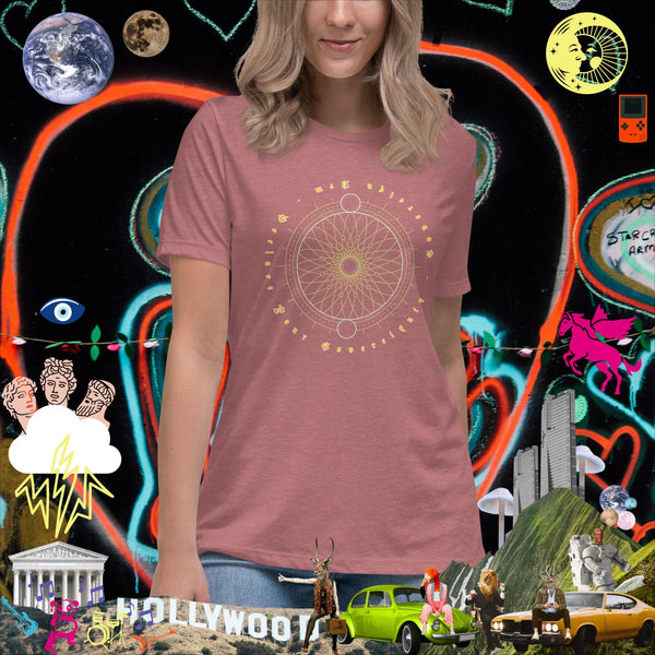 sovereignarm.com Heather Mauve / S Sacred Geo V1.1 Women's Relaxed T-Shirt