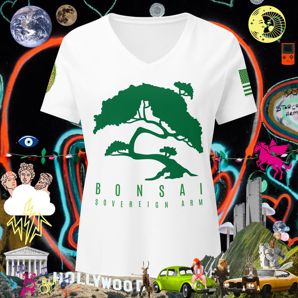 Bonsai Tree  Women’s relaxed v-neck t-shirt