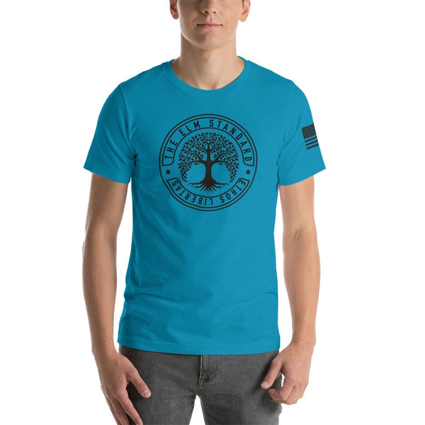 sovereignarm.com Aqua / S Elm Standard Ethos Libertas Short-Sleeve Unisex T-Shirt